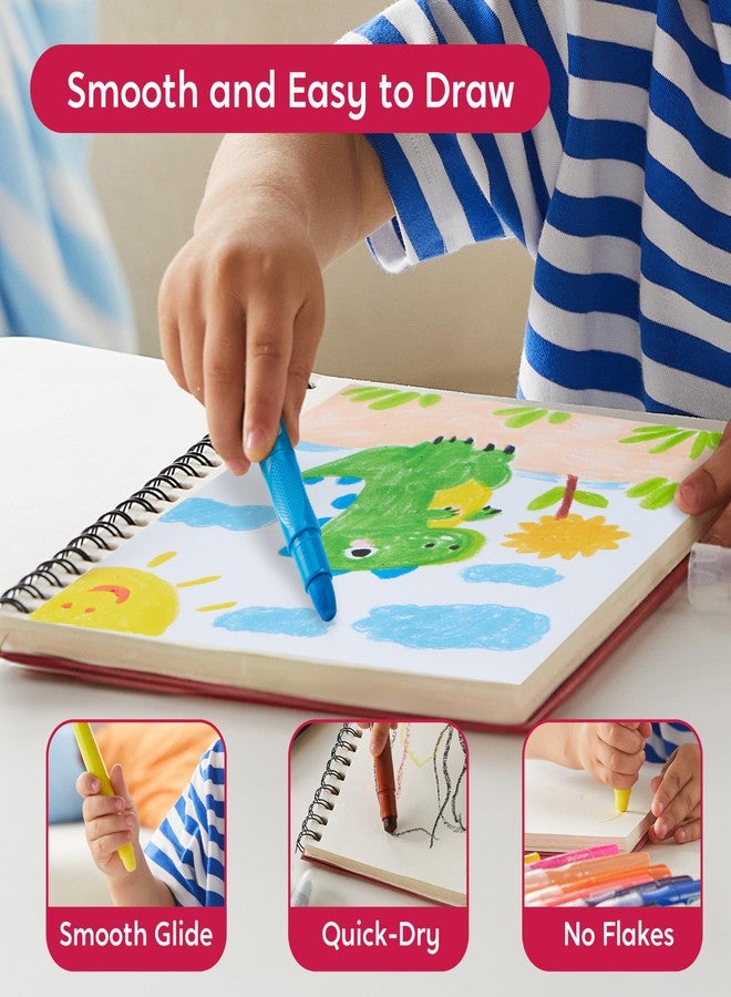 SYNCFUN 24 Pcs Twistable Silky Crayons, Washable Crayons for Paper, Easy to Hold & Quick-Drying Art Supplies, Non-Toxic, Mess Free, Birthday Gifts for Kids Ages 3 and Up, Crafts Supplies - Image 3